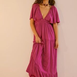 La La Maxi Dress Dark Rhubarb Size Small